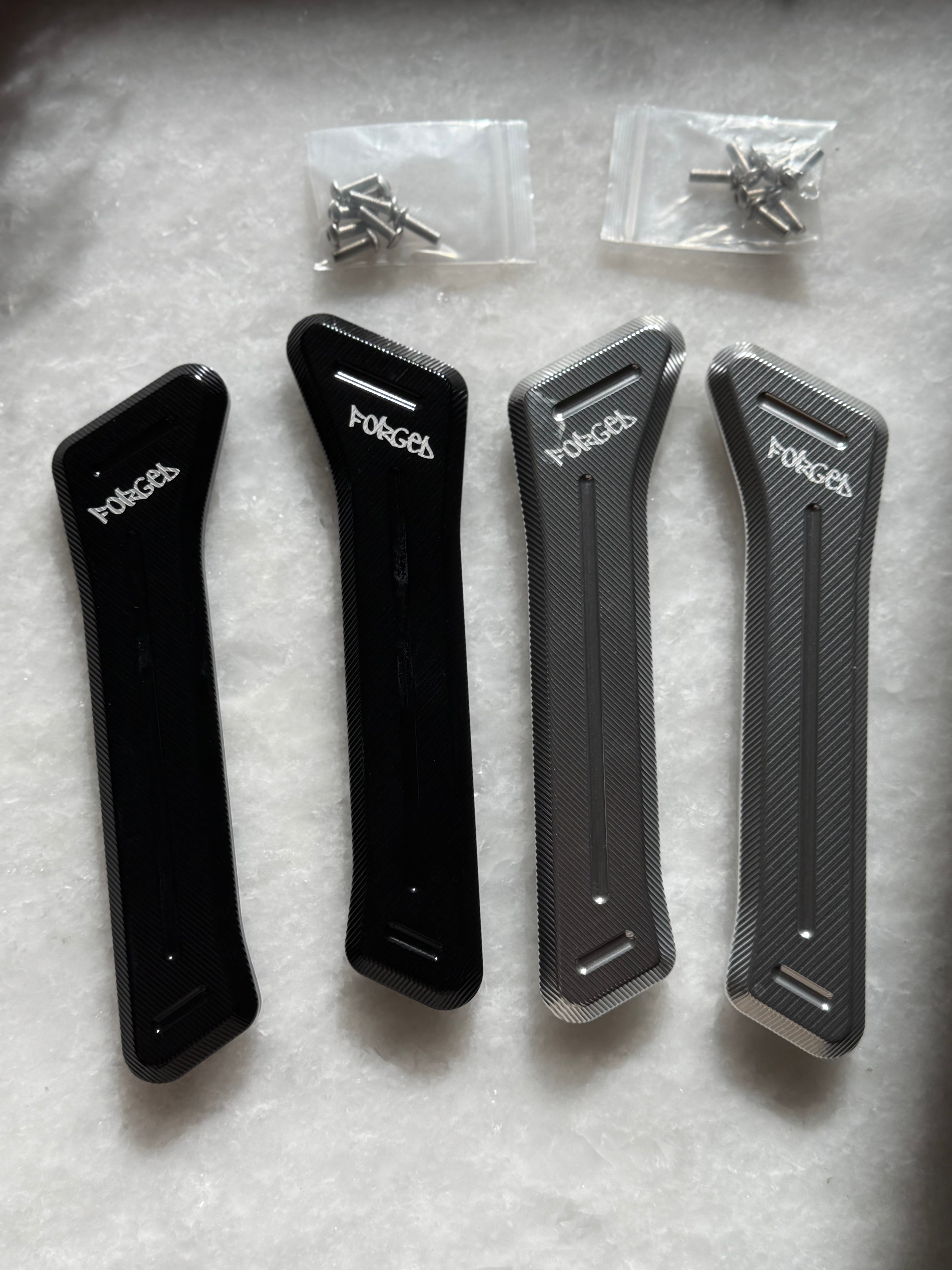 Surron Ultra Bee Metal Battery Guards | CNC Replacement (Black & Chrome)